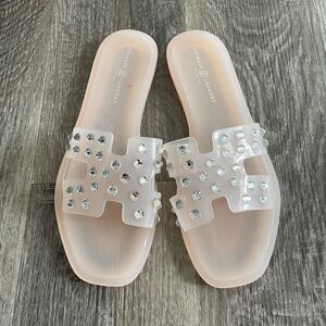 Chinese Laundry Light Pink Jelly Sandals - Size: 9